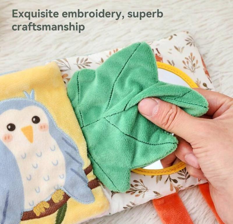 کتاب پارچه‌ای لمسی و آموزشی نوزاد طرح فیل (Baby Elephant Touch & Feel Cloth Book)