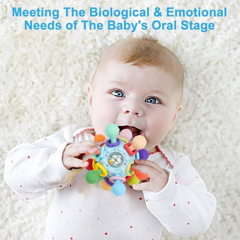 توپ حس‌گری و دندان‌گیر چندبافتی توهی‌بی (TOHIBEE Baby Montessori Sensory & Teething Ball)