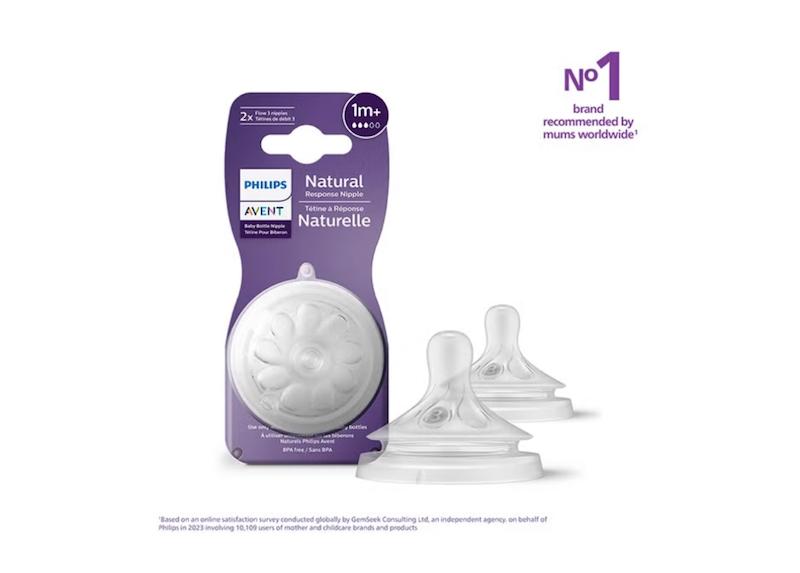 سرپستانک فیلیپس اونت نچرال ریسپانس جریان شماره ۳ - بسته ۲ عددی (Avent Natural Response Nipple Flow 3 - 1M+)