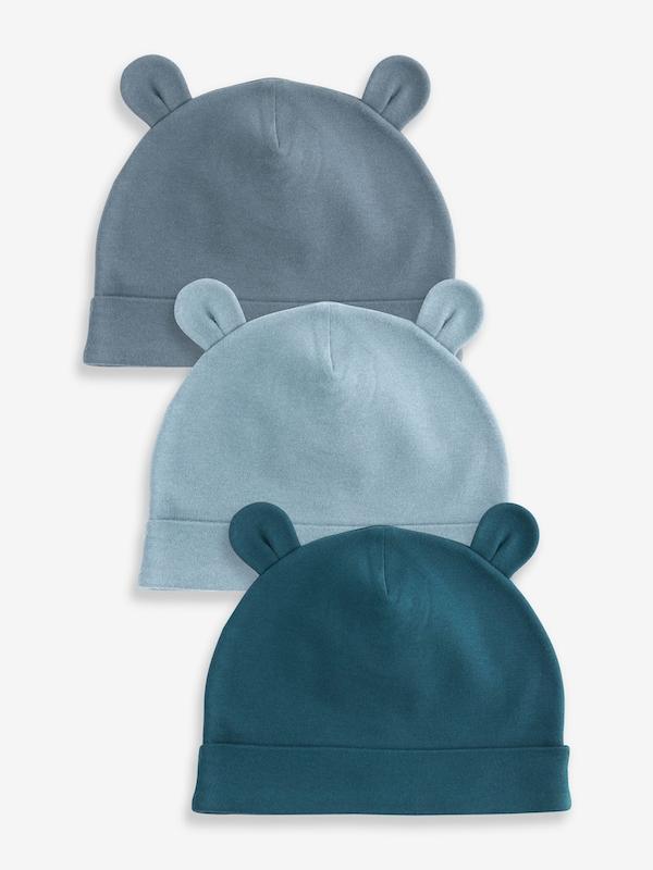 ست کلاه نوزادی ۳ عددی طرح گوش‌دار | Next baby beanies 