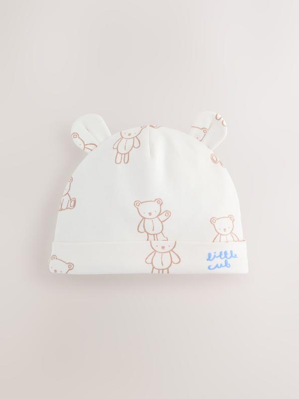 ست کلاه نوزادی ۳ عددی طرح خرسی | Next baby beanies