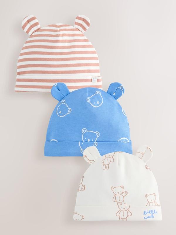 ست کلاه نوزادی ۳ عددی طرح خرسی | Next baby beanies