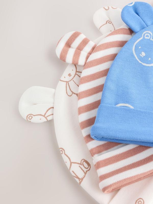 ست کلاه نوزادی ۳ عددی طرح خرسی | Next baby beanies