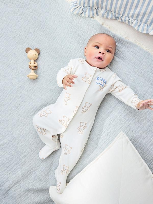 ست سرهمی نوزادی ۳ عددی طرح خرس |  Next sleepsuits 