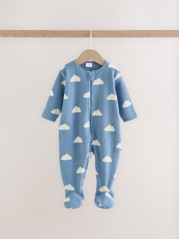ست سرهمی میکروفلیس ۴ عددی طرح آبی |  Next sleepsuits 