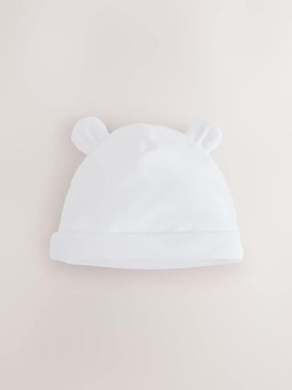 ست کلاه نوزادی ۲ عددی گوش‌دار آبی و سفید | Next baby beanies 
