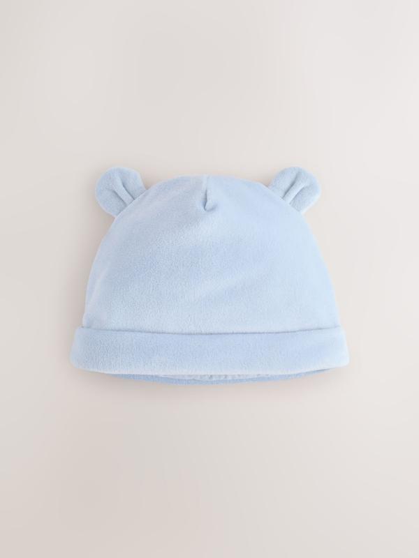 ست کلاه نوزادی ۲ عددی گوش‌دار آبی و سفید | Next baby beanies 