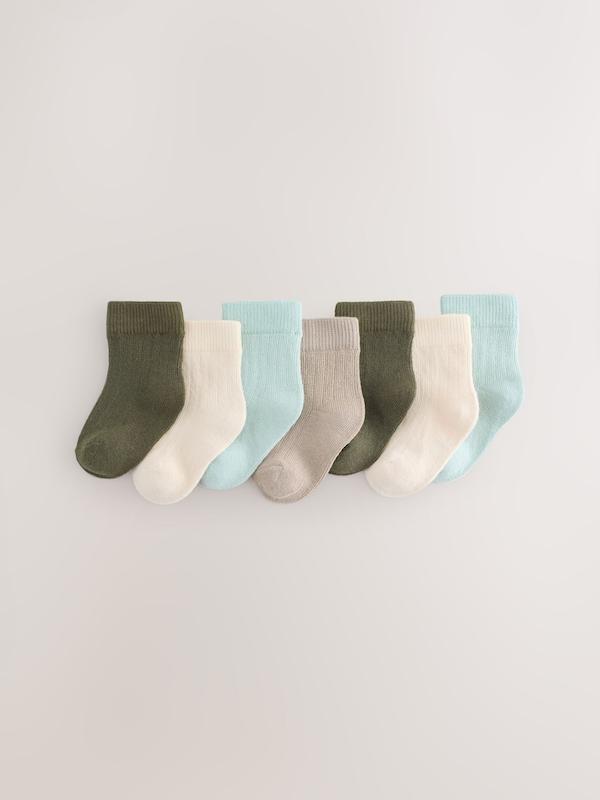 ست جوراب نوزادی ۷ عددی طرح سبز | Next baby socks 