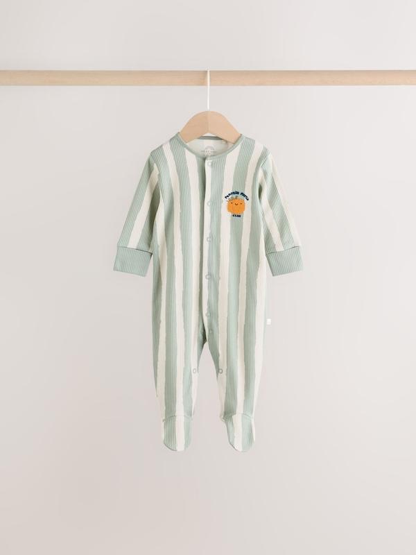 ست سرهمی نوزادی ۳ عددی طرح کدو تنبل |  Next sleepsuits 