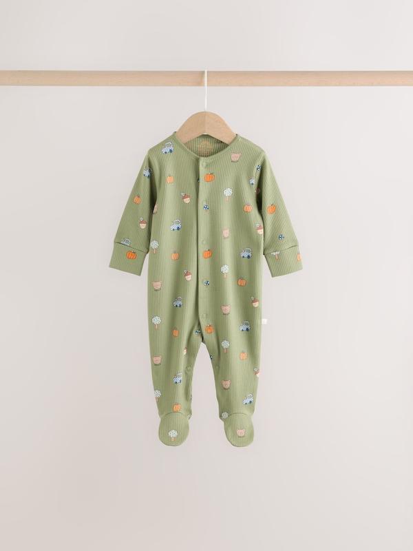 ست سرهمی نوزادی ۳ عددی طرح کدو تنبل |  Next sleepsuits 