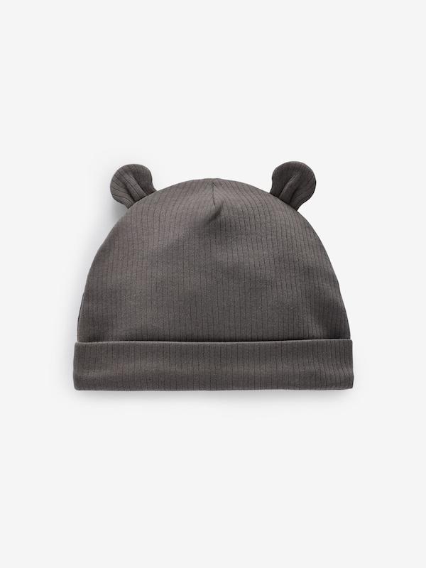 ست کلاه نوزادی ۳ عددی گوش‌دار خنثی و قهوه‌ای | Next baby beanies