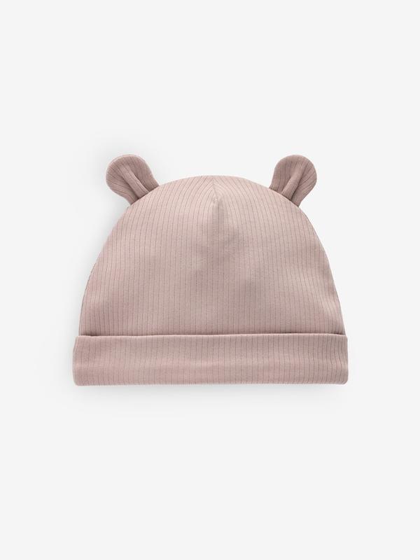 ست کلاه نوزادی ۳ عددی گوش‌دار خنثی و قهوه‌ای | Next baby beanies