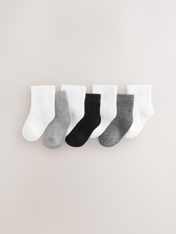 ست جوراب نوزادی ۷ عددی مشکی، سفید و طوسی | Next baby socks