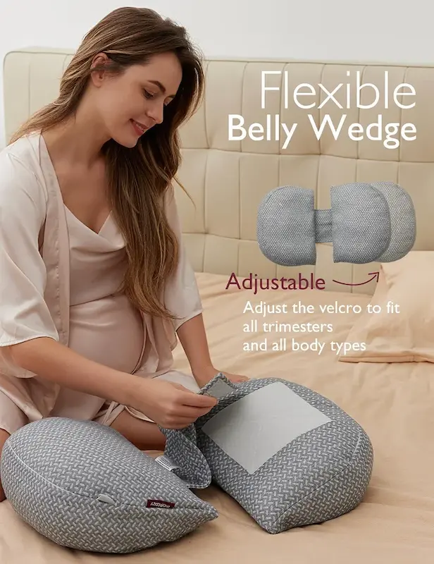 بالش بارداری و پشتیبان قابل تنظیم مامکوزی | Momcozy Portable Pregnancy Pillow