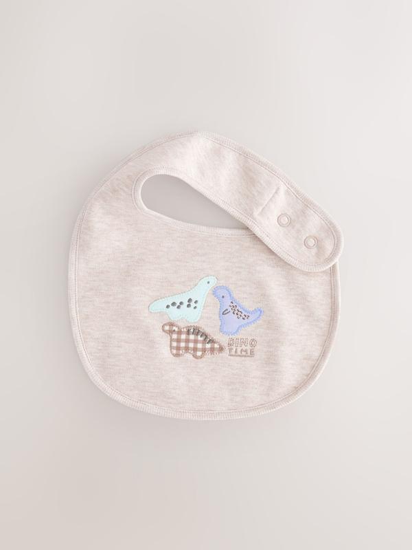 ست پیش‌بند نوزادی ۳ عددی طرح دایناسور خنثی | Next baby bibs
