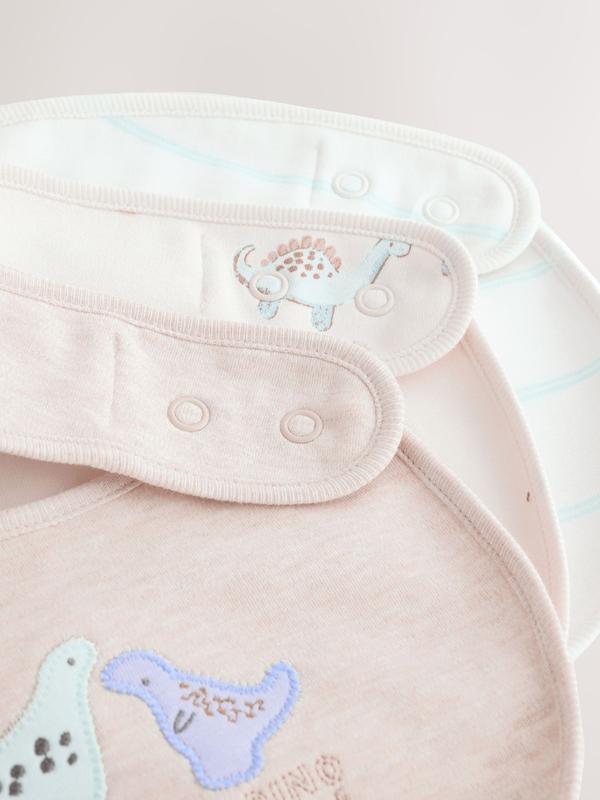 ست پیش‌بند نوزادی ۳ عددی طرح دایناسور خنثی | Next baby bibs