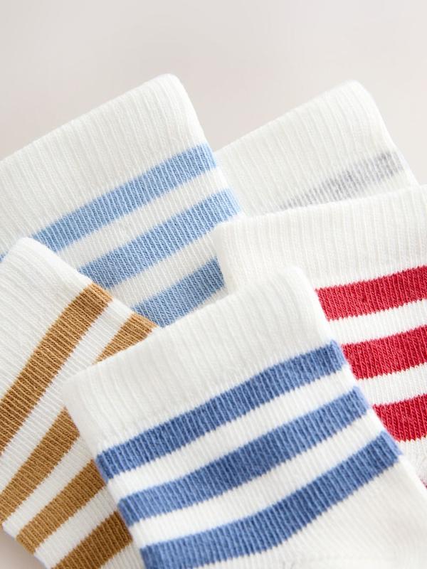 ست جوراب نوزادی ۵ عددی راه‌راه رنگی | Next baby socks