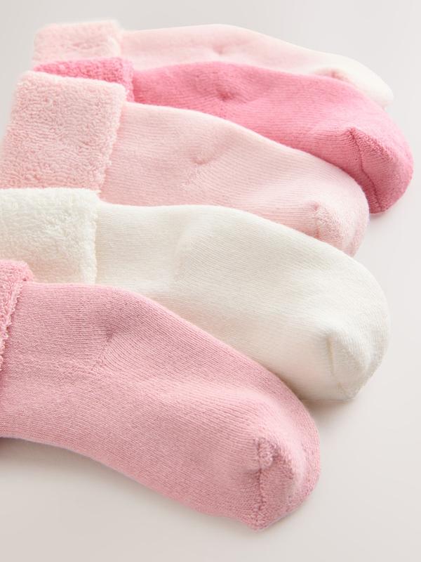 ست جوراب حوله‌ای نوزادی ۵ عددی صورتی |  Next baby socks
