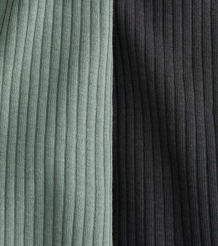 پک ۲ عددی شلوار کبریتی نوزادی اچ اند ام (H&M 2'li Tayt - Ribbed Beige & Mocha)