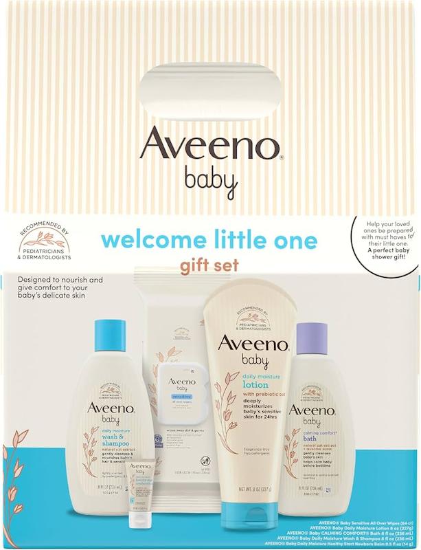 ست ۵ تکه بهداشتی و آرامش‌بخش نوزاد آوینو (Aveeno Baby Welcome Little One Gift Set)