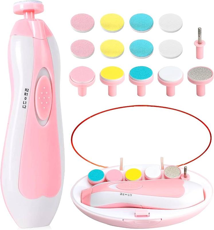 سوهان ناخن برقی نوزاد ۶ در ۱ کانلیونز لایف (Qunlions Life 6-in-1 Electric Nail File Trimmer  )