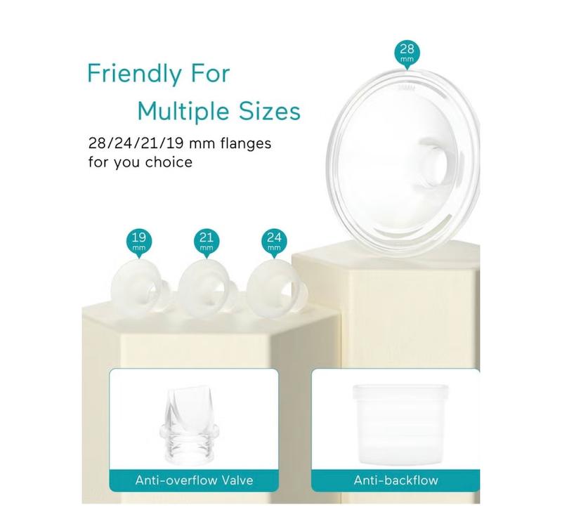 ست شیردوش برقی دوقلو پوشیدنی پارو مدل P10 (Paruu P10 Hands-Free Double Wearable Breast Pump)