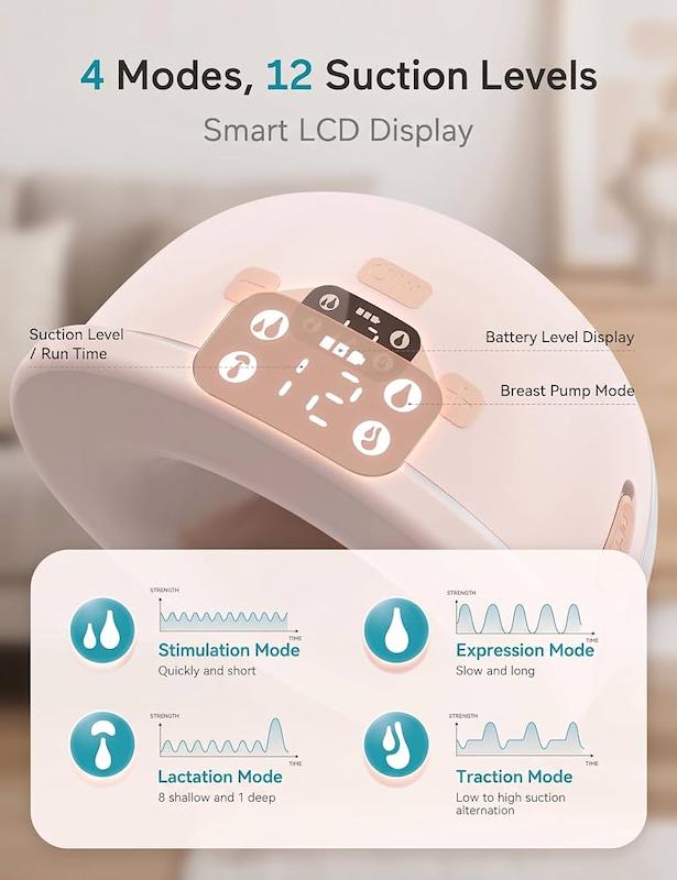 ست شیردوش برقی  پوشیدنی پارو مدل P16 (Paruu P16 Hands-Free Wearable Breast Pump )