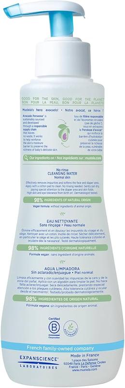 آب پاک‌کننده بدون نیاز به آبکشی نوزاد ماستلا (Mustela No-Rinse Cleansing Water - 300ml)