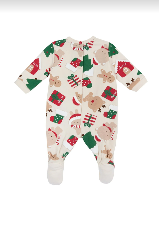 سرهمی نوزادی پشت‌دکمه‌دار طرح کریسمس و زمستانی چیکو | Chicco sleepsuits 