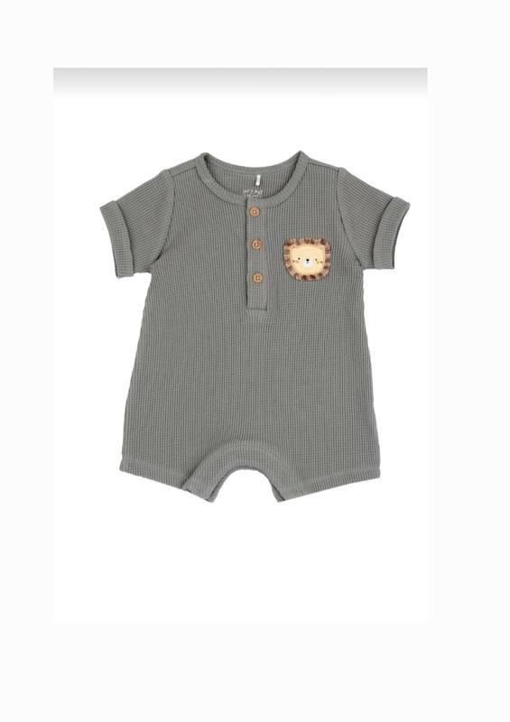 سرهمی آستین‌کوتاه نوزادی پسرانه طرح شیر چیکو | Chicco Bodysuit 