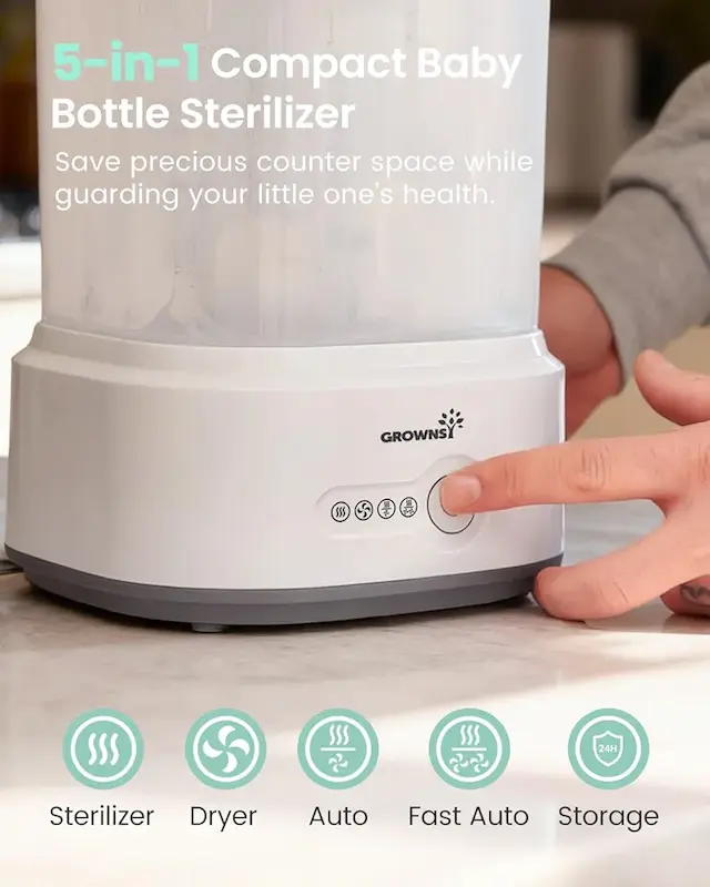 استریل‌کننده و خشک‌کن شیشه شیر گرونسی |  Grownsy Bottle Sterilizer & Dryer