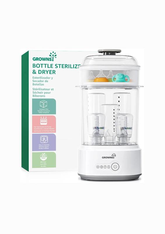 استریل‌کننده و خشک‌کن شیشه شیر گرونسی |  Grownsy Bottle Sterilizer & Dryer