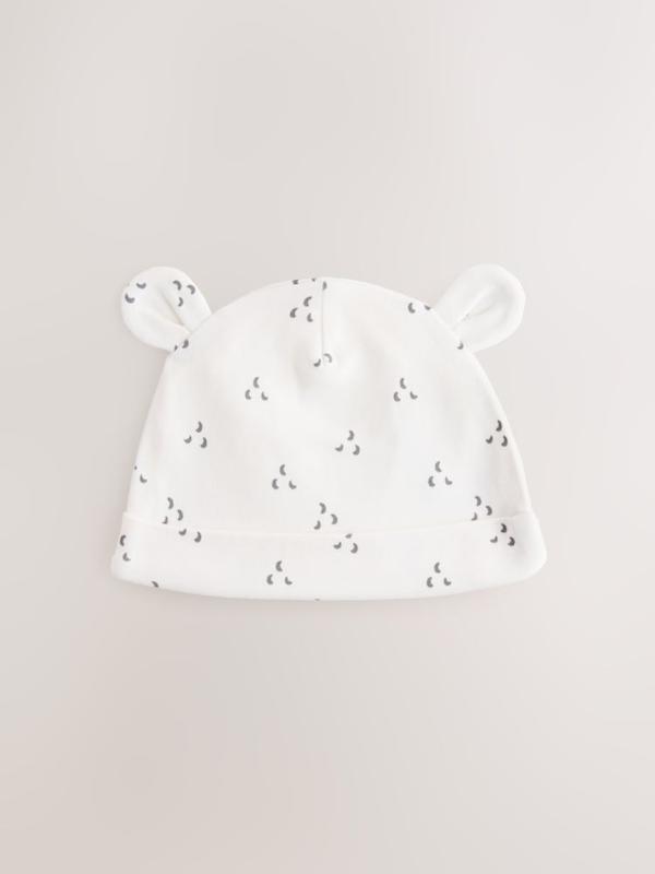 ست کلاه نوزادی ۳ عددی نخی گوش‌دار خنثی  | Next baby beanies 