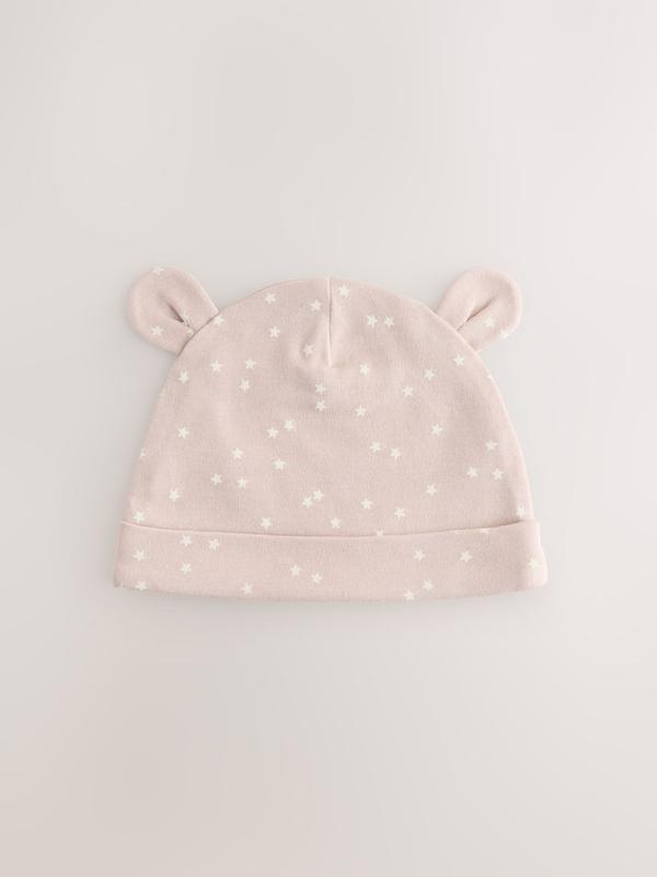 ست کلاه نوزادی ۳ عددی نخی گوش‌دار خنثی  | Next baby beanies 