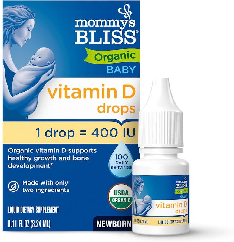 قطره ویتامین D3 ارگانیک نوزاد مامیز بلیس (Mommy's Bliss Organic Vitamin D Drops)