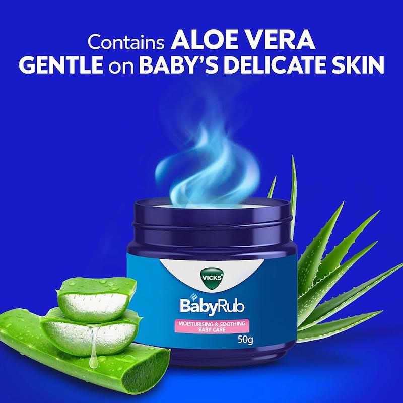 پماد آرام‌بخش و مرطوب‌کننده کودک ویکز (Vicks BabyRub Comfort Care)
