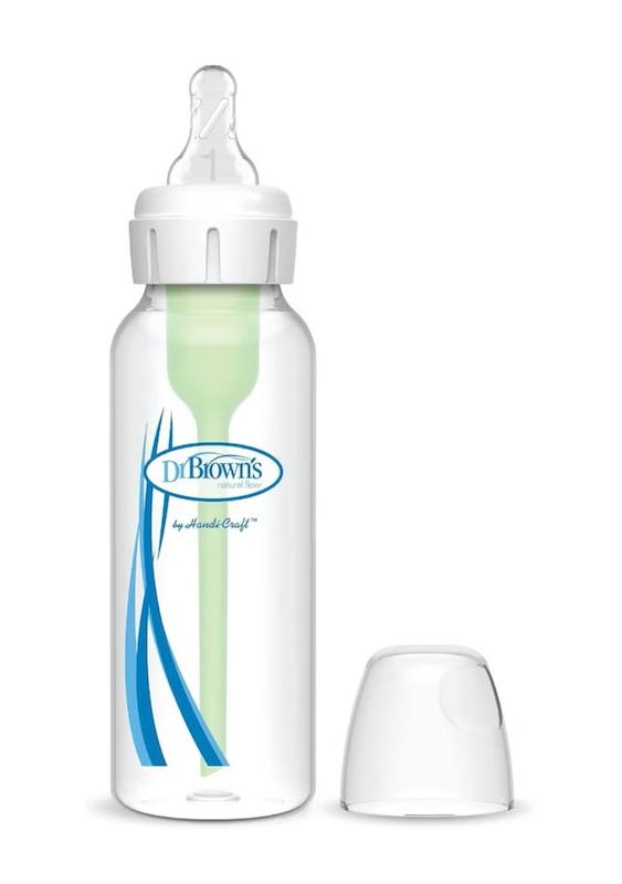 شیشه‌شیر ضدکولیک طلقی دهانه باریک ۲۵۰ میل دکتر براونز (Dr. Brown's Options+ PP Narrow Bottle 250ml)