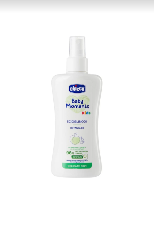 اسپری گره‌بازکن و شانه کردن موی کودک چیکو مدل بیبی مومنتس | Chicco Baby Moments Hair Combing Sprayحجم ۲۰۰ میلی‌لیتر