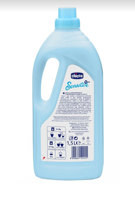 مایع نرم‌کننده لباس کودک چیکو مدل سنسیتیو | Chicco Laundry Softener Sensitive حجم ۱.۵ لیتر