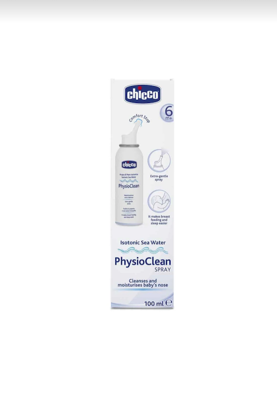 اسپری آب دریای ایزوتونیک چیکو مدل فیزیوکلین Chicco PhysioClean Isotonic Seawater Sprayحجم ۱۰۰ میلی‌لیتر