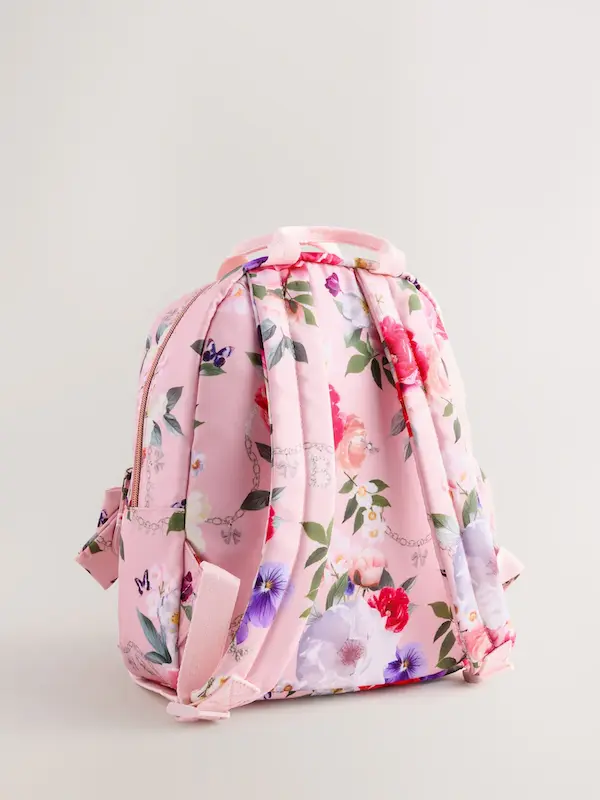 کوله‌پشتی دخترانه گل‌دار با پاپیون برند Baker by Ted Baker