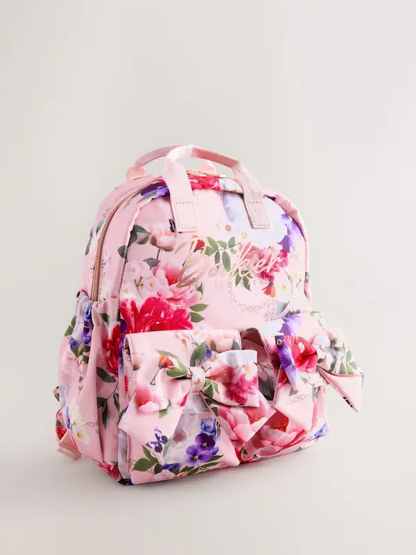 کوله‌پشتی دخترانه گل‌دار با پاپیون برند Baker by Ted Baker