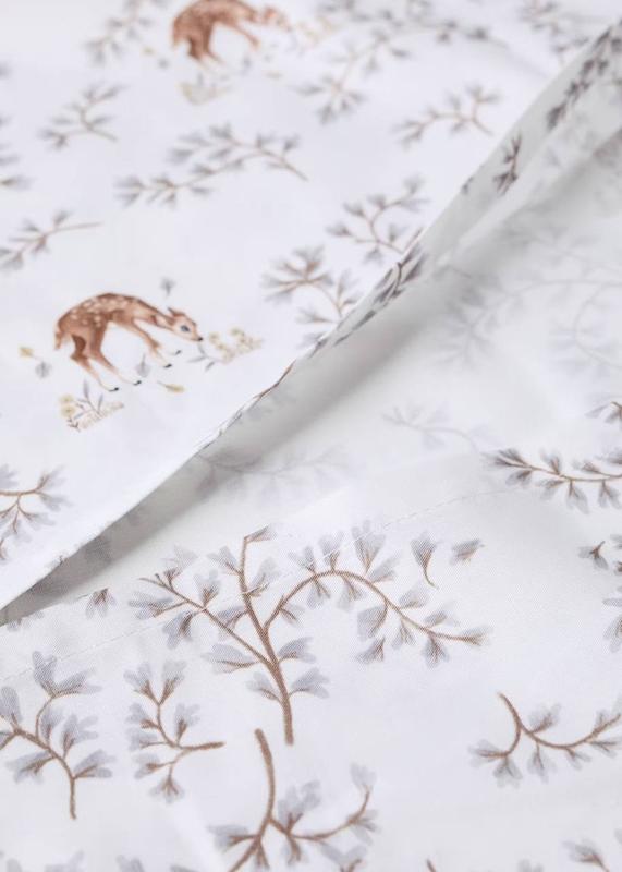 کاور لحاف نخی پرکال طرح‌دار نوزادی منگو | Mango Patterned 100% Percale Cotton Crib Duvet Cover