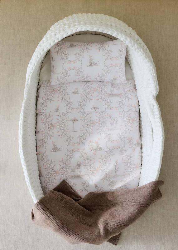 ست روتختی طرح‌دار ۱۰۰ درصد پنبه منگو |  Mango Patterned 100% Cotton Mini Crib Duvet Cover Set