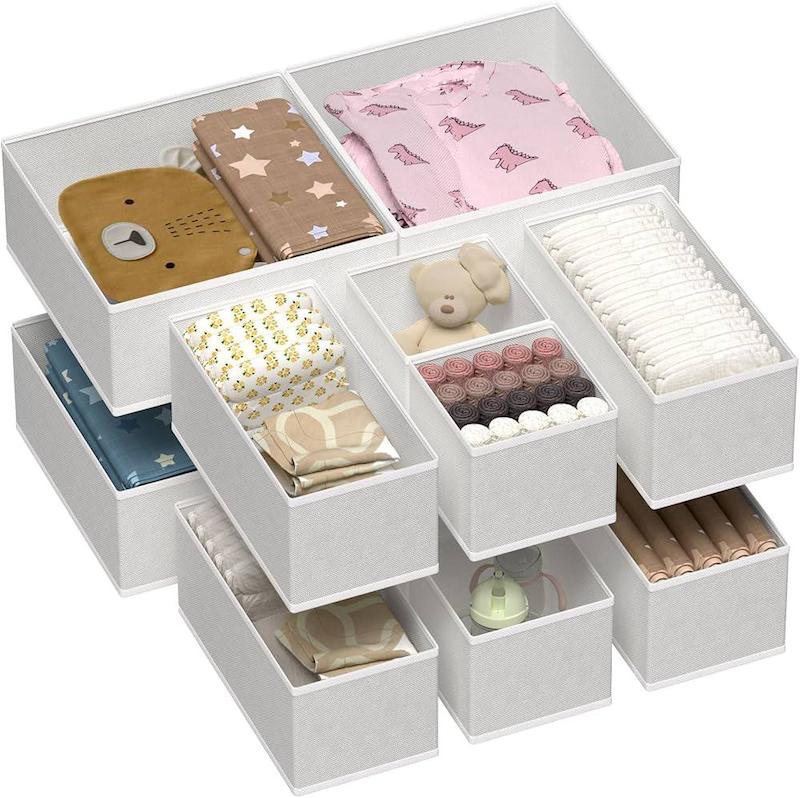 ست ۱۲ عددی نظم‌دهنده و تفکیک‌کننده کشو و کمد لباس ویتاپ‌مارت | Vtopmart 12-Pack Drawer Organizer Bins for Clothes