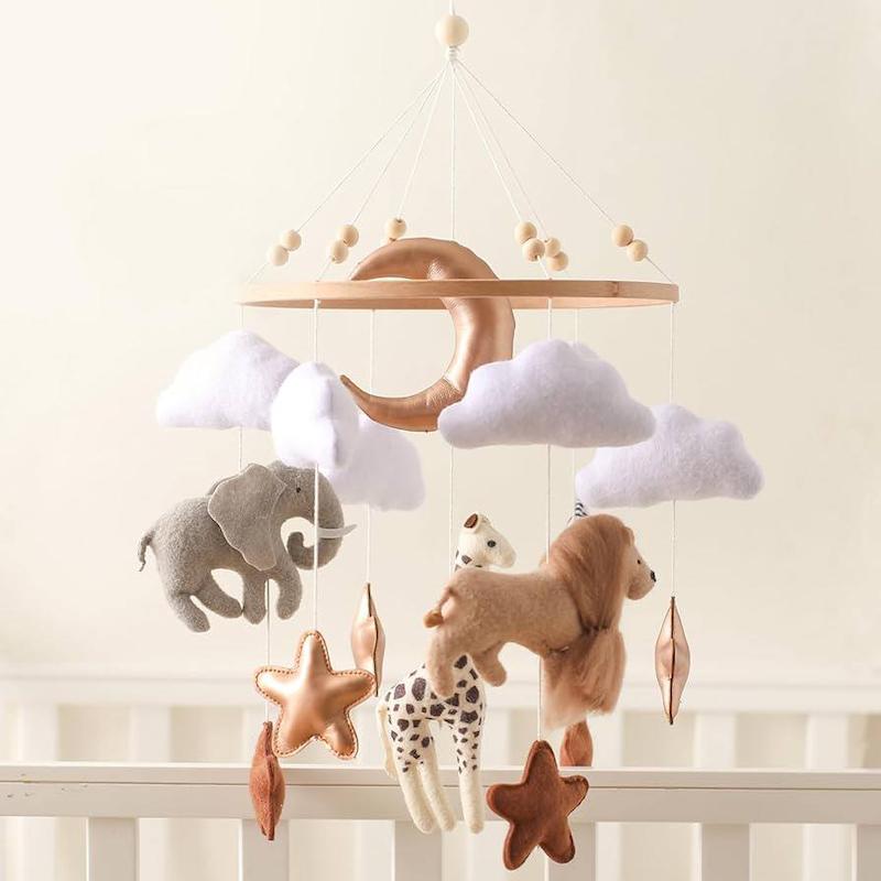 آویز تخت نوزاد بوهو برند ایکوبیگو طرح پادشاهی حیوانات | Ikubigu Baby Mobile for Crib - Animal Kingdom