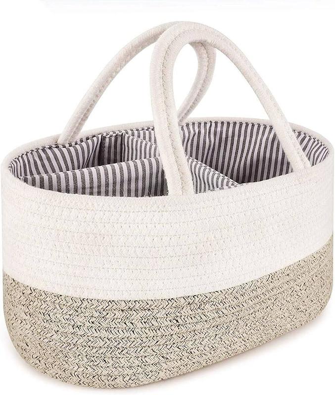 سبد نظم‌دهنده و کیف لوازم نوزاد طنابی اَبنکل | ABenkle Baby Diaper Caddy Nursery Storage Bin