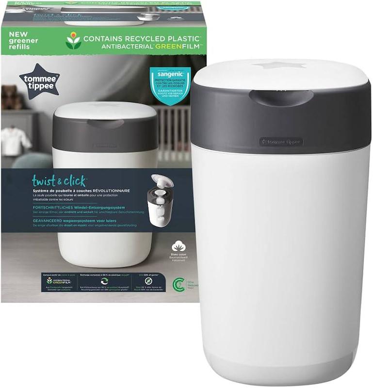 سطل زباله و دفع پوشک پیشرفته تامی تیپی مدل تویست اند کلیک | Tommee Tippee Twist and Click Advanced Nappy Bin