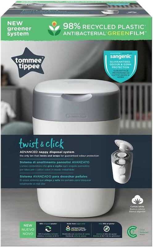 سطل زباله و دفع پوشک پیشرفته تامی تیپی مدل تویست اند کلیک | Tommee Tippee Twist and Click Advanced Nappy Bin