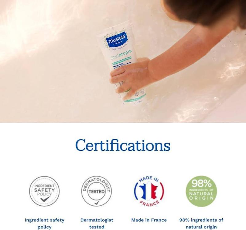 ژل شستشوی صورت و بدن استلاتوپیا ماستلا مخصوص پوست مستعد اگزما | Mustela Stelatopia Eczema-Prone Skin Cleansing Gel